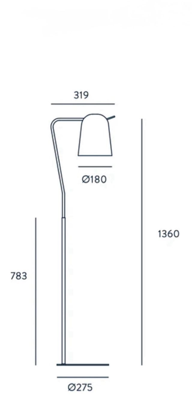 Lámpara de pie negra Aromas P1169. escucho ofertas