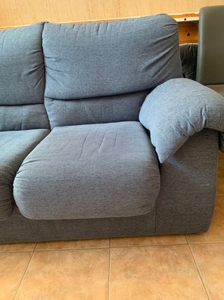 Sofá de 2 plazas azul