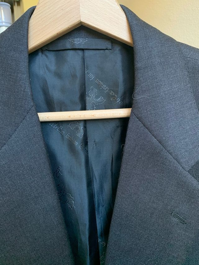 Blazer Abla Fashion Lana Vergine Uomo Grigio #48