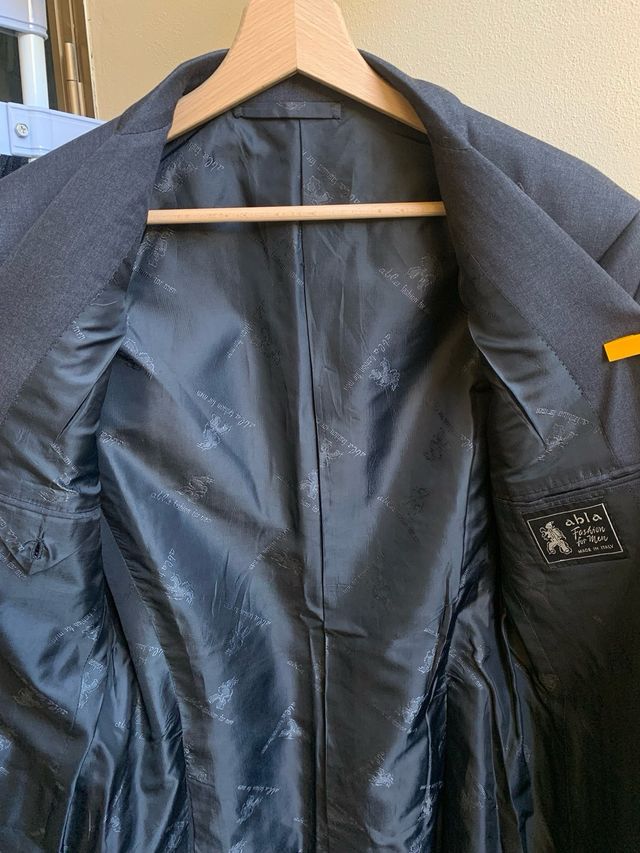 Blazer Abla Fashion Lana Vergine Uomo Grigio #48