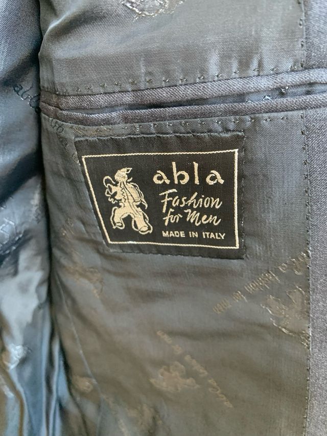 Blazer Abla Fashion Lana Vergine Uomo Grigio #48