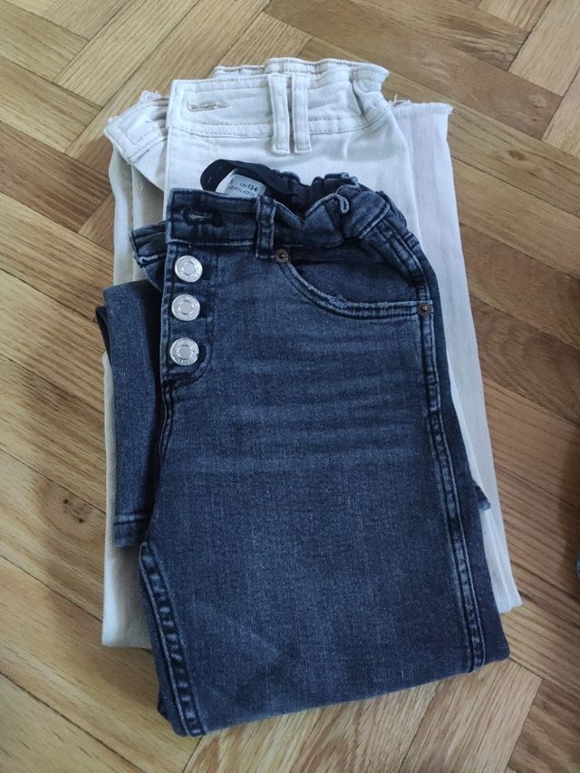 Zara Jeans Niña Talla 8 (128cm) 2 pantalones
