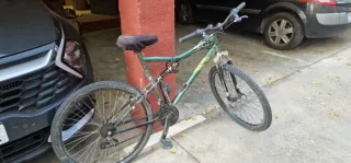 Bicicleta de montaña verde