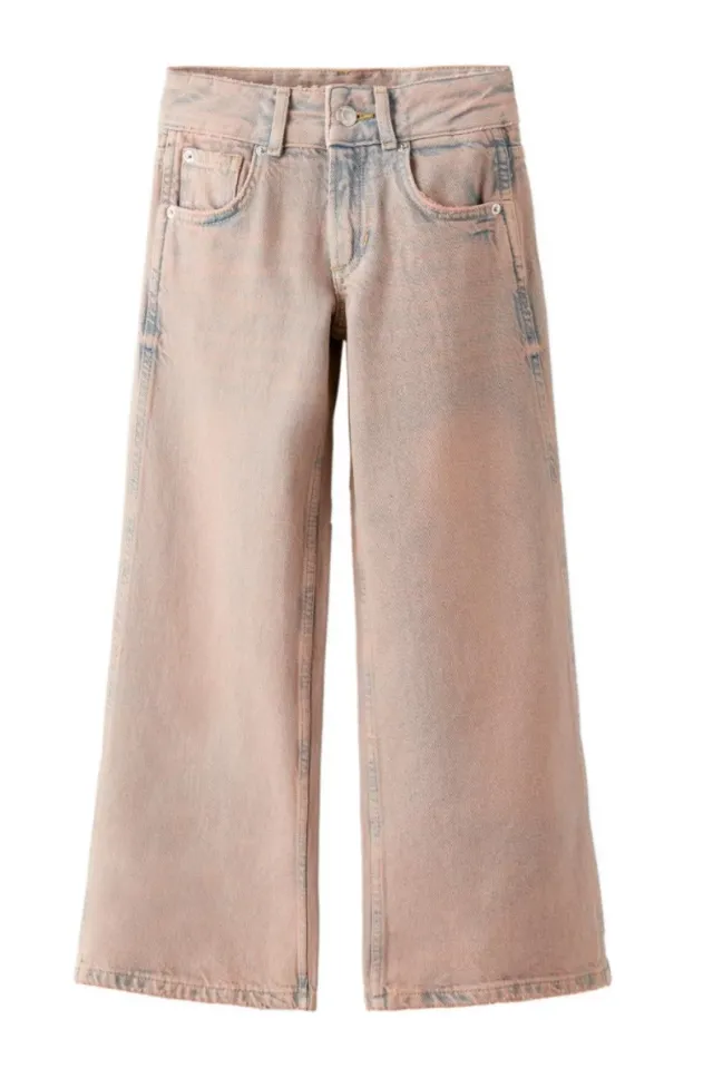 Pantalón niña Zara ancho color rosa