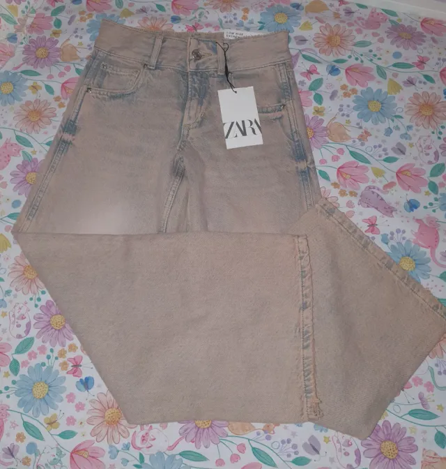 Pantalón niña Zara ancho color rosa