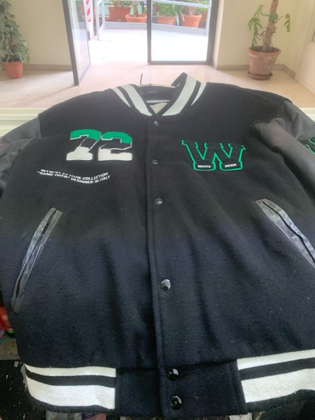 Giubbino college WHITE OVER uomo nero verde