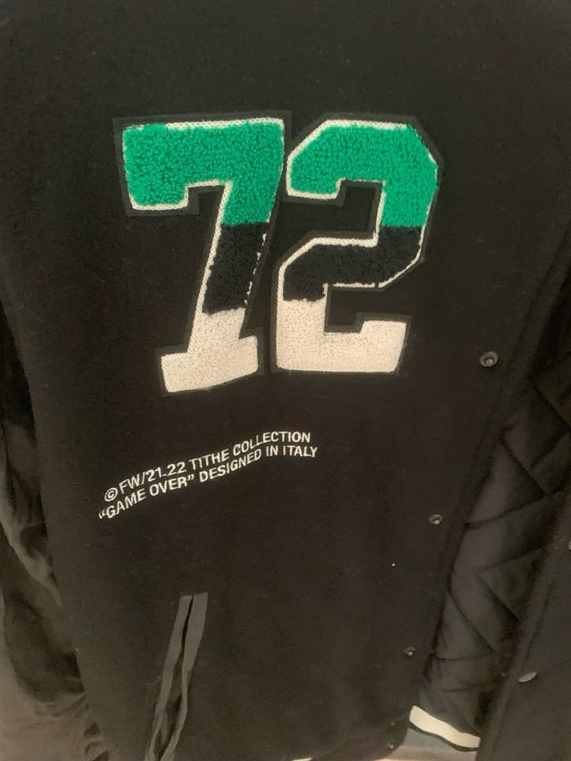 Giubbino college WHITE OVER uomo nero verde