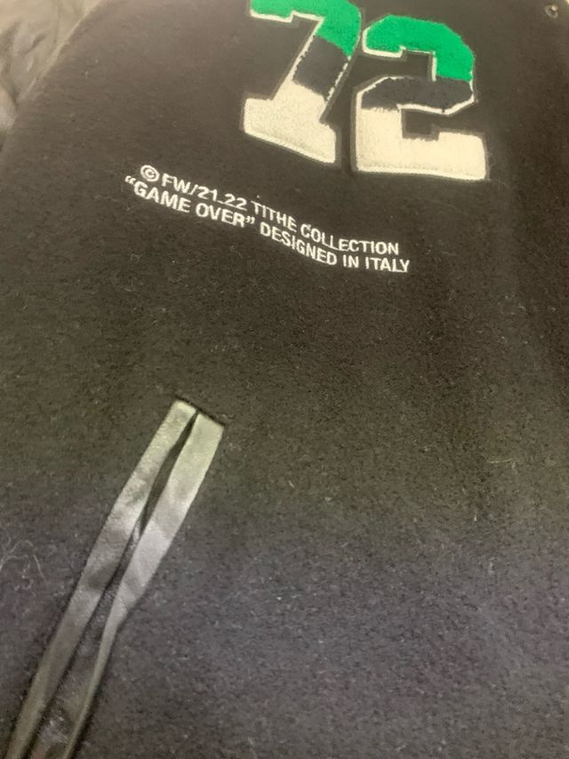 Giubbino college WHITE OVER uomo nero verde