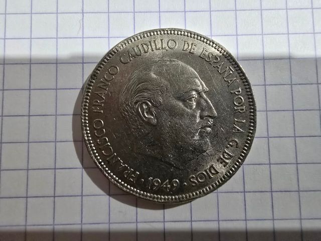 Moneda 5 Pesetas 1949 Estrella 50