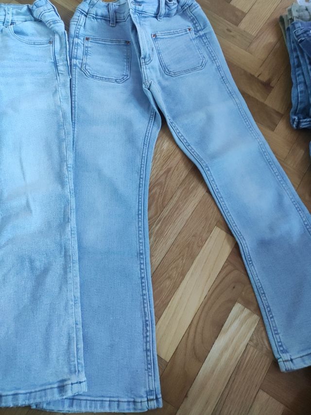 2 vaqueros Zara niña talla10