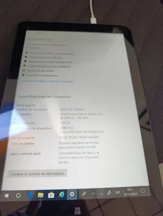Tablet Windows 10 con Teclado