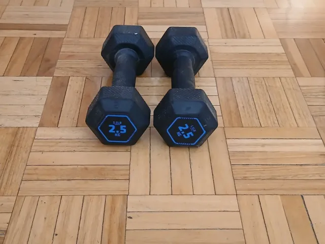 Conjunto Mancuernas 2.5 kg y 7.5 kg.