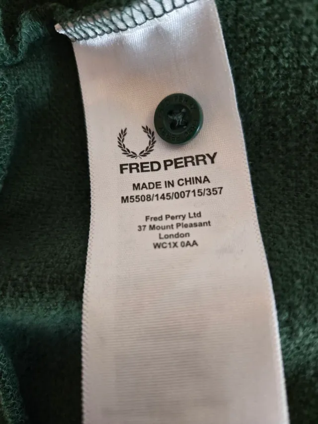 Sudadera Fred Perry verde talla L