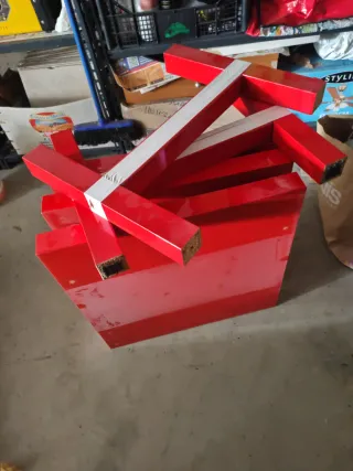 4 tavolini ikea lack rossi