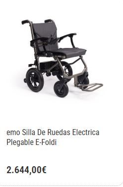 Silla de Ruedas Eléctrica Ultraligera E-Foldi
