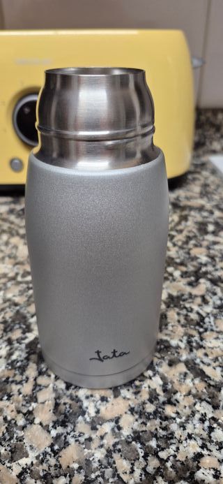 Termo Jata café gris y negro