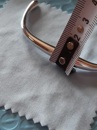 Pulsera plata forma irregular nueva