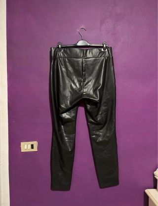 Leggings effetto pelle neri