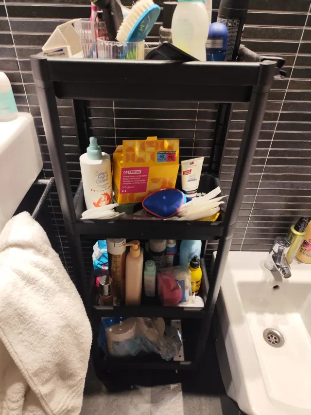 Estantería Plástico 4 Niveles Negra