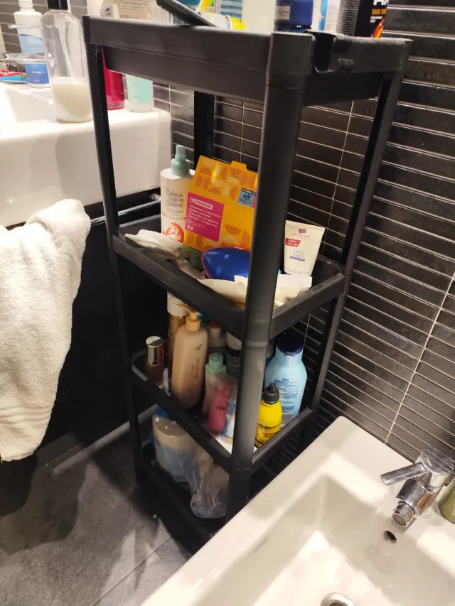 Estantería Plástico 4 Niveles Negra