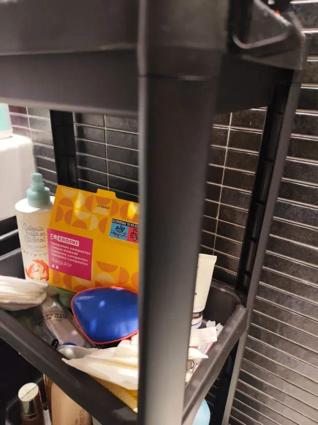 Estantería Plástico 4 Niveles Negra