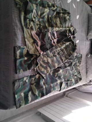 Conjunto camuflaje airsoft/caza.