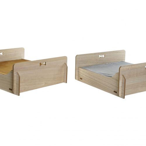 Cama para animais de estimação de madeira desmontável