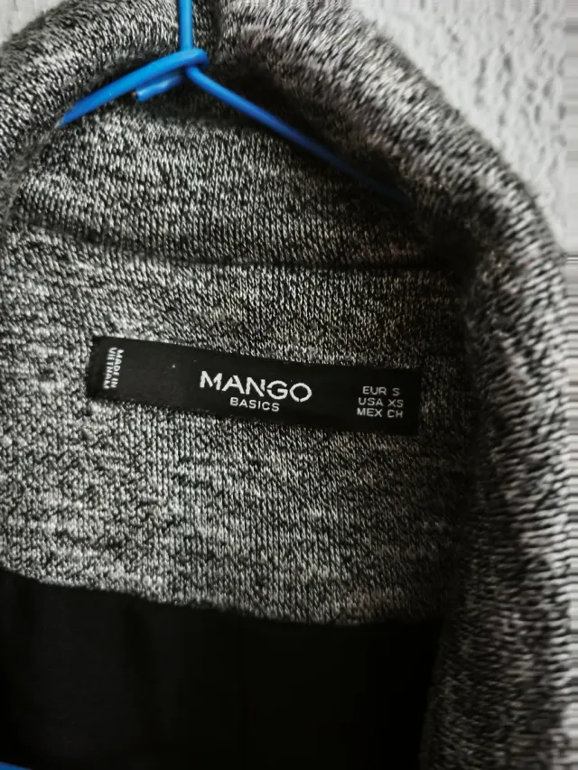 Blazer Mango Gris y Negro Talla M