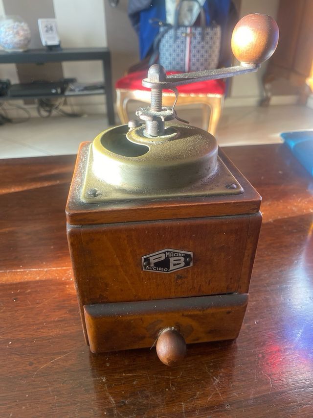 Macina Caffè Antico PB Acciaio e Legno