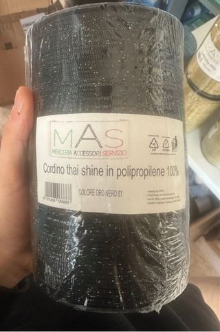 Cordino Thai Shine Lurex Oro Nero MAS