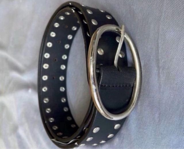 Pack 2 Cinturones Brownie Negros Tachuelas