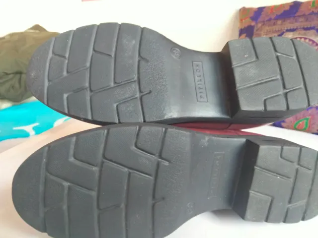 Botas Burdeos Talla 39 Cremallera Lateral