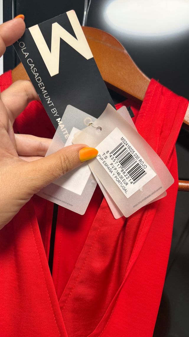 Vestido Lola Casademunt Rojo Talla Única