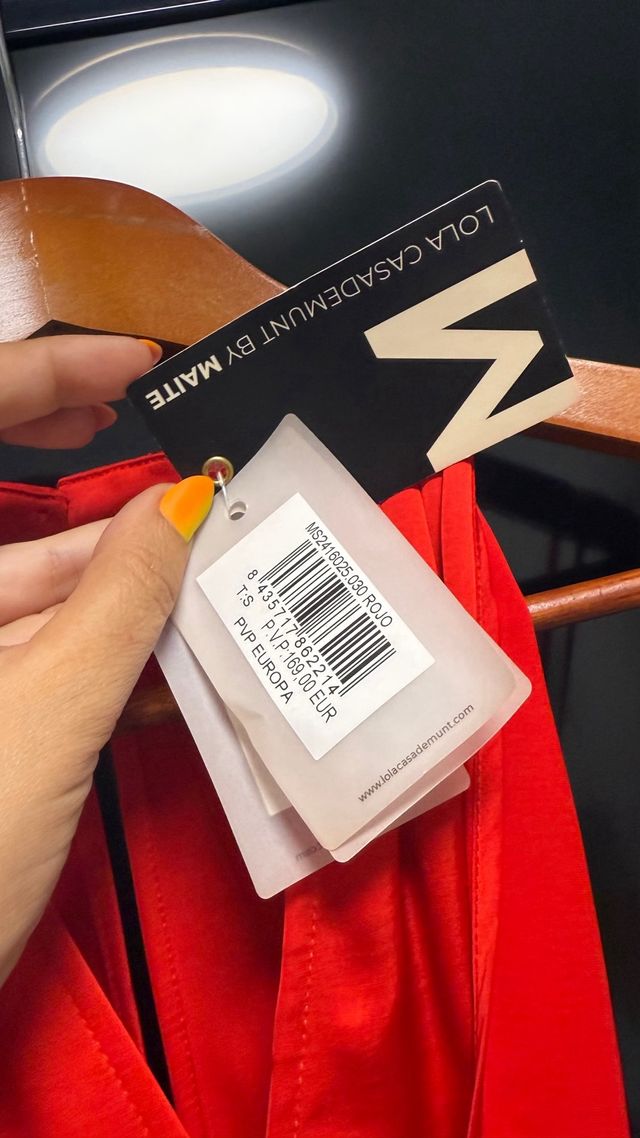 Vestido Lola Casademunt Rojo Talla Única