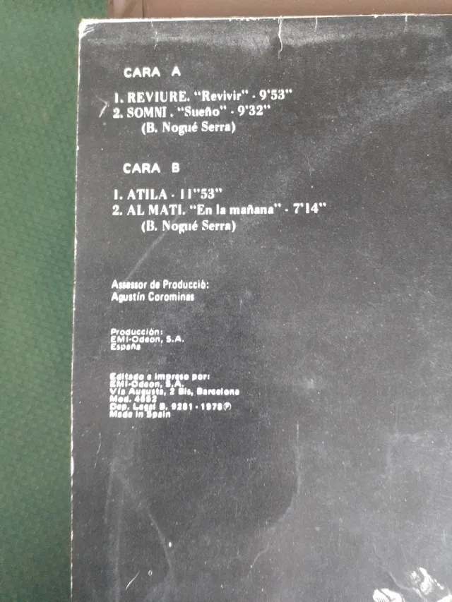 Disco LP Atila Revivir EMI Odeon