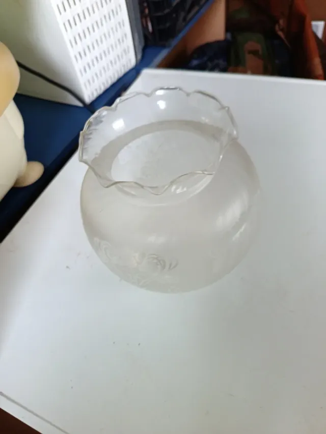 Globo de cristal para lámpara floral