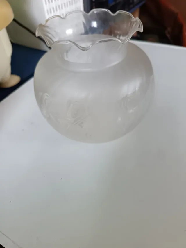 Globo de cristal para lámpara floral