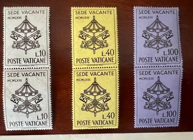 Vaticano Sede Vacante 1963 Francobolli e Cartolina