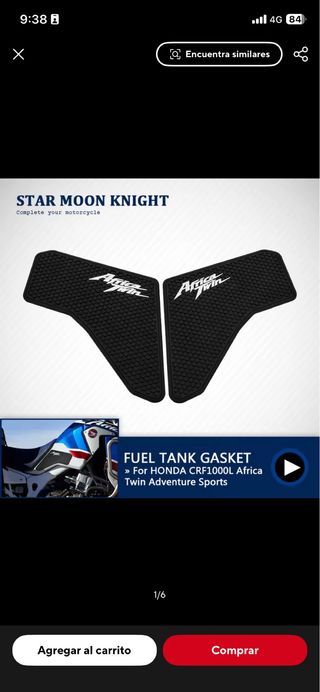 Almohadilla depósito Africa Twin CRF1000L