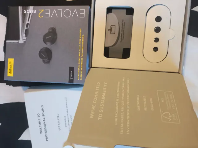 Auricolari Jabra Evolve2 Buds USB-A Nero