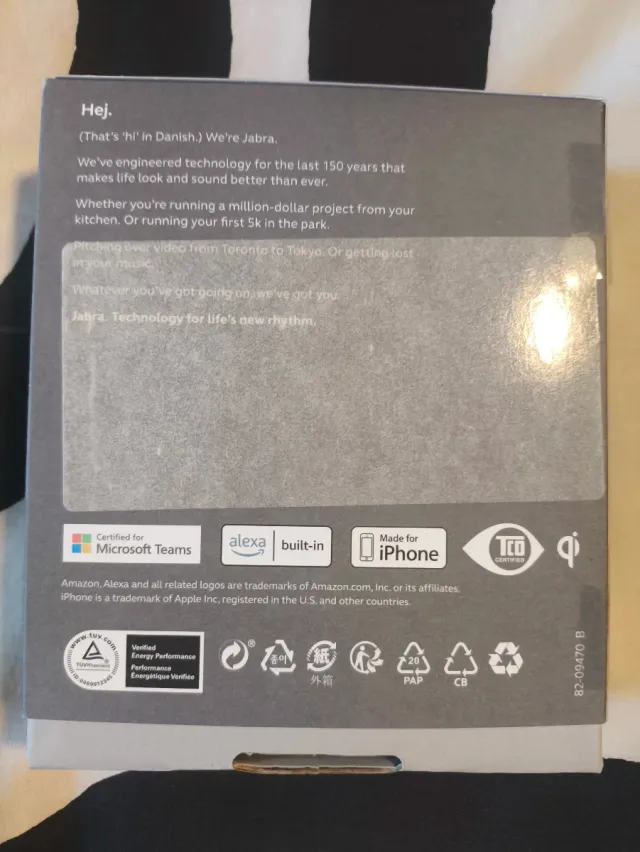 Auricolari Jabra Evolve2 Buds USB-A Nero