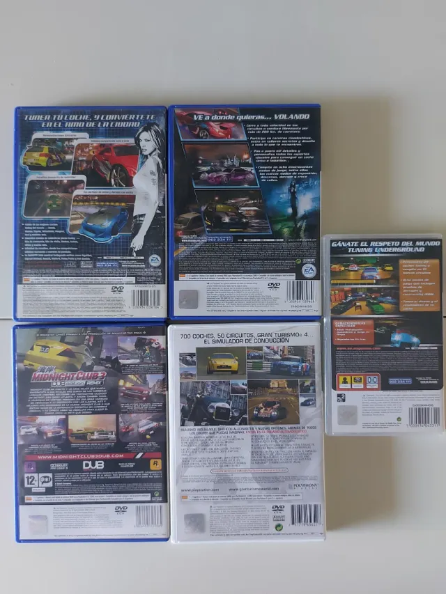 Lote de 5 Juegos Carreras para PS2 y PSP