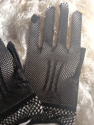 Guantes de rejilla negros
