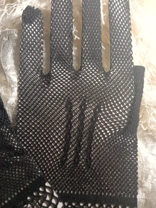 Guantes de rejilla negros