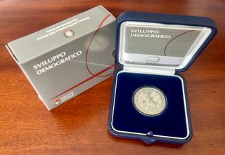 Moneta 5 Euro Italia 2023 Sviluppo Demografico