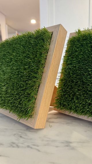 Cuadros de césped artificial (set de 3) 22x22 cm