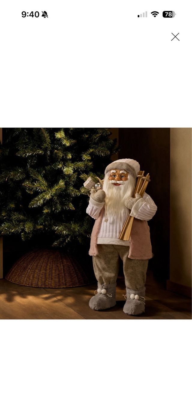 Muñeco Papá Noel con esquís El Corte Inglés