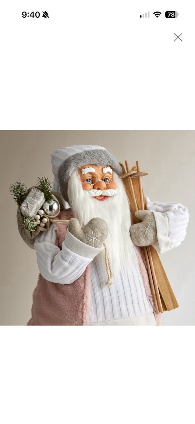 Muñeco Papá Noel con esquís El Corte Inglés