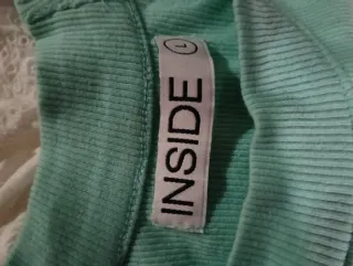 Top halter color verde azulado