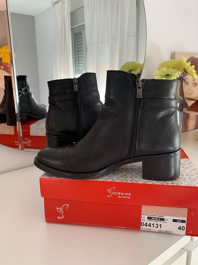 Botines Dorking Piel Negros Talla 40